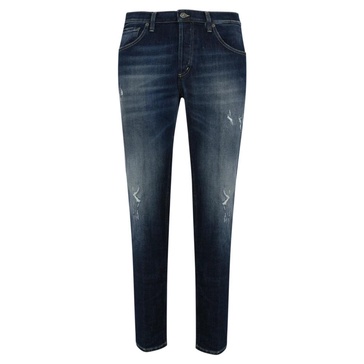Blue Denim 5-Pocket Low-Rise Trousers
