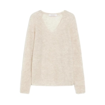 Soft Mohair Blend V-Neck Sweater
