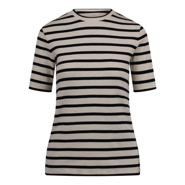 Striped Knitted T-shirt with Logo