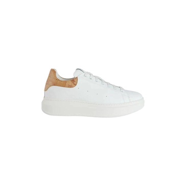 White Leather Sneakers with Geo Classic Detail