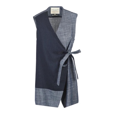 Linen and Cotton Sleeveless Gilet