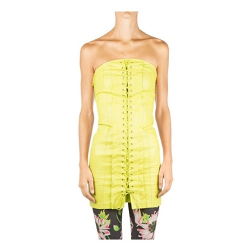 Eco-Leather Mini Bustier Dress