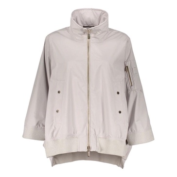 Waterproof Cape Coat with Knit Inserts