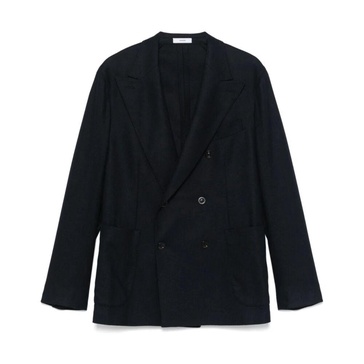 Blue Double-Breasted Wool Jacket