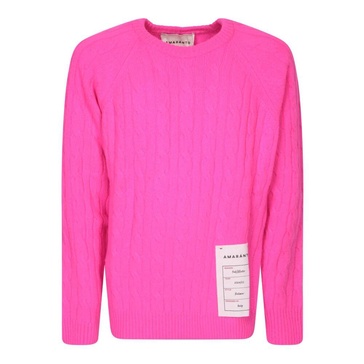 Braided Fuchsia Sweater