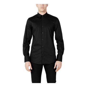 Black Slim Fit Long Sleeve Shirt