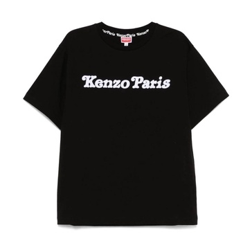 Black Cartoon Print Crew Neck T-shirt