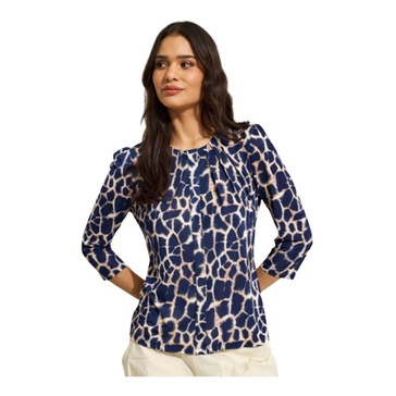 Blue Marcia Blouse 3/4 Sleeves
