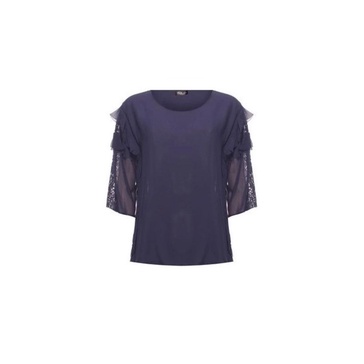 Indigo Lace Sleeve Top