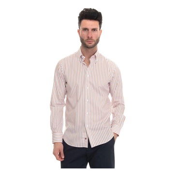 Striped Button-Down Casual Shirt