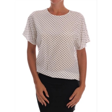 Chic Polka Dot Silk Blouse