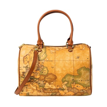Beige Leather Zip Bag