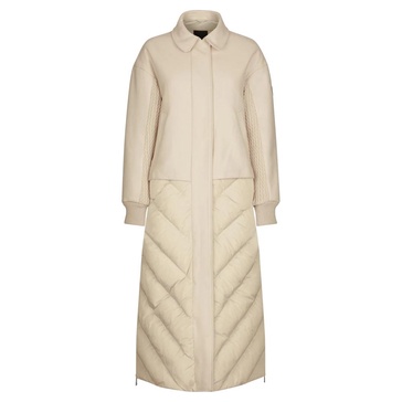 COAT IN NYLON BRIGHT + COMPACT WOOL