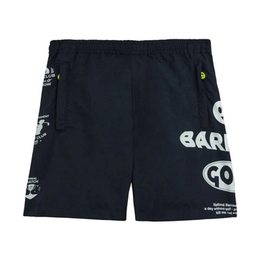 Blue Nylon Shorts Side Print