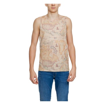 Beige Sleeveless Print Undershirt