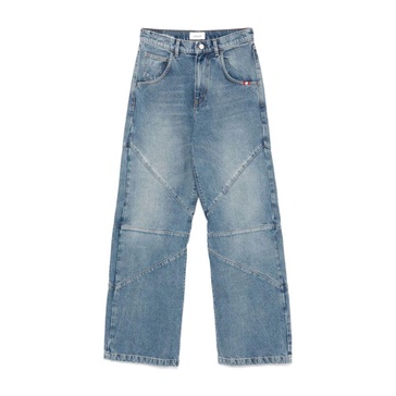 Blue Denim Panelled Jeans