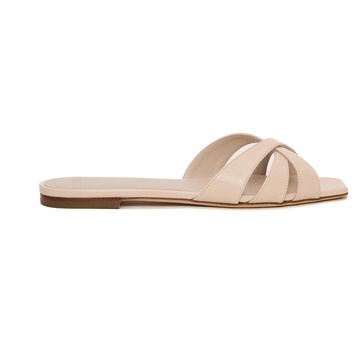 White Leather Chic Sandals