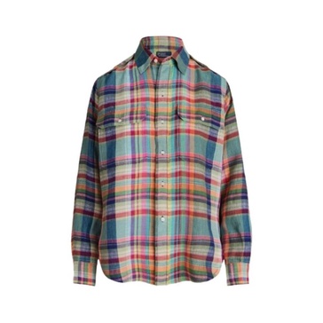 Checkered Madras Linen Shirt