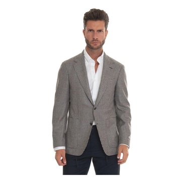 Houndstooth Jacket with 2 Buttons