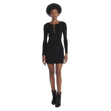 Black Rib Minidress