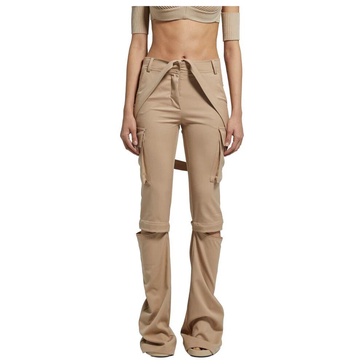 Flannel Multipocket Flare Pants
