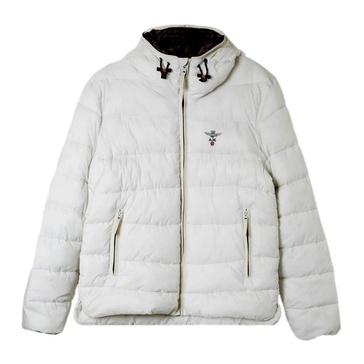 Padded Hooded Jacket White Ripstop