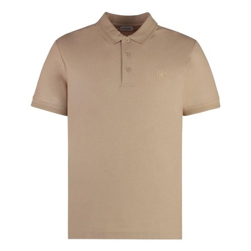 Cotton Polo Shirt with Ribbed Edges