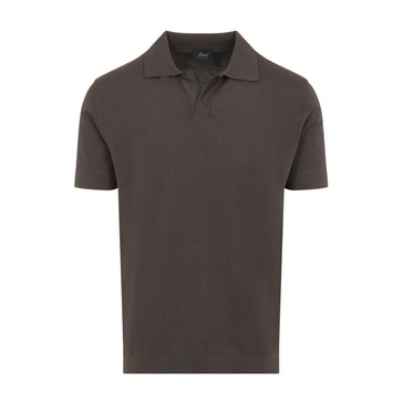 Brown T-Shirt with Silk Blend