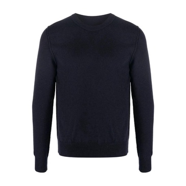 Blue Cashmere Crew-Neck Sweater