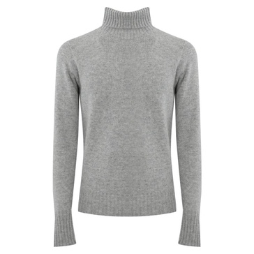 Grey Wool Turtleneck Sweater