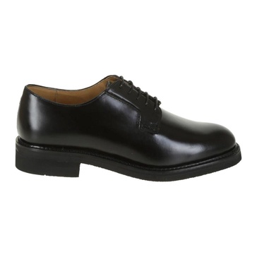 Black Leather Derby Shoes