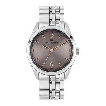 Gray Stainless Steel Analog Quartz Watch