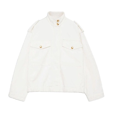 Audrey Jacket Ivory Oversize Button-Up