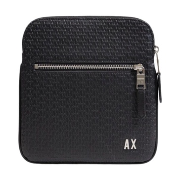 Black Zip Shoulder Bag with Pockets