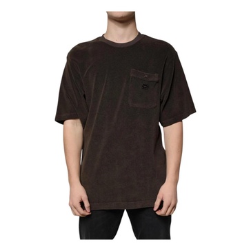 Brown Cotton Crew Neck T-shirt