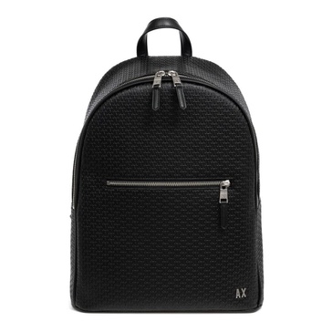 Logo Pattern Zip Backpack Multipockets