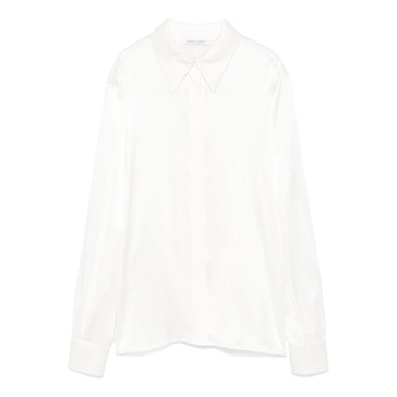 White Satin Textured Shirt