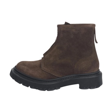 Brown Suede Ankle Boot with Zip