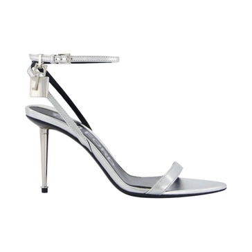 Padlock Pointy Naked 85mm Leather Sandals