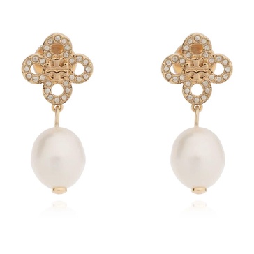 Kira Clover Pearl Drop Earring
