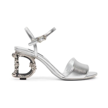 Silver Leather Strappy Sandal