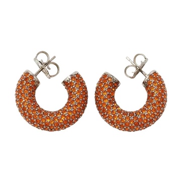 Orange Crystal Sun Earrings Mini