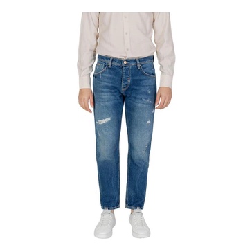 Blue Zip Button Jeans Spring/Summer