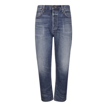 Straight Leg Five Pocket Jeans