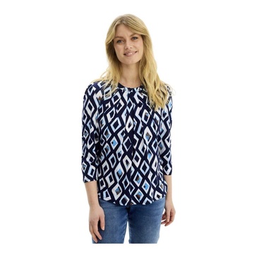 Navy Grazia Blouse 3/4 Sleeves