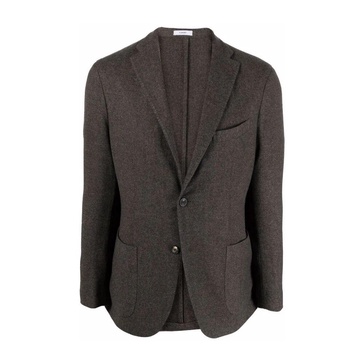 Grey Wool Jacket with Classic Lapels