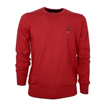 Casual Pure Wool Sweater in Red