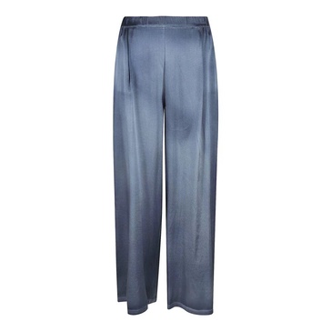 Silk Elastane Trousers Clear Blue