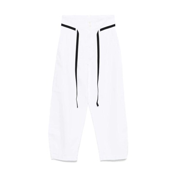 White Cotton Summer Trousers
