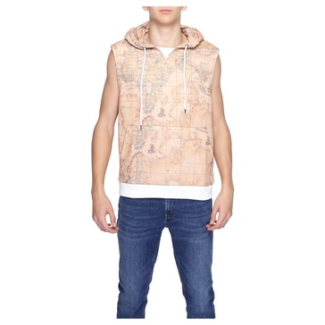 Printed Sleeveless Hooded Sweatshirt